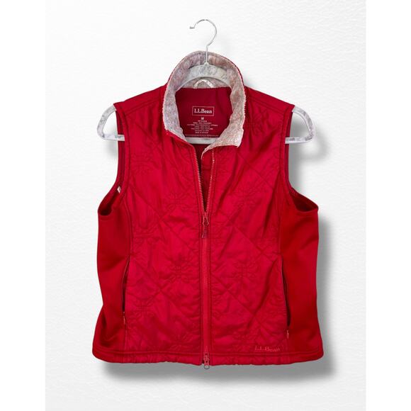 LL Bean Women’s Quilted Sherpa Lined Vest, Size M - Picture 1 of 13
